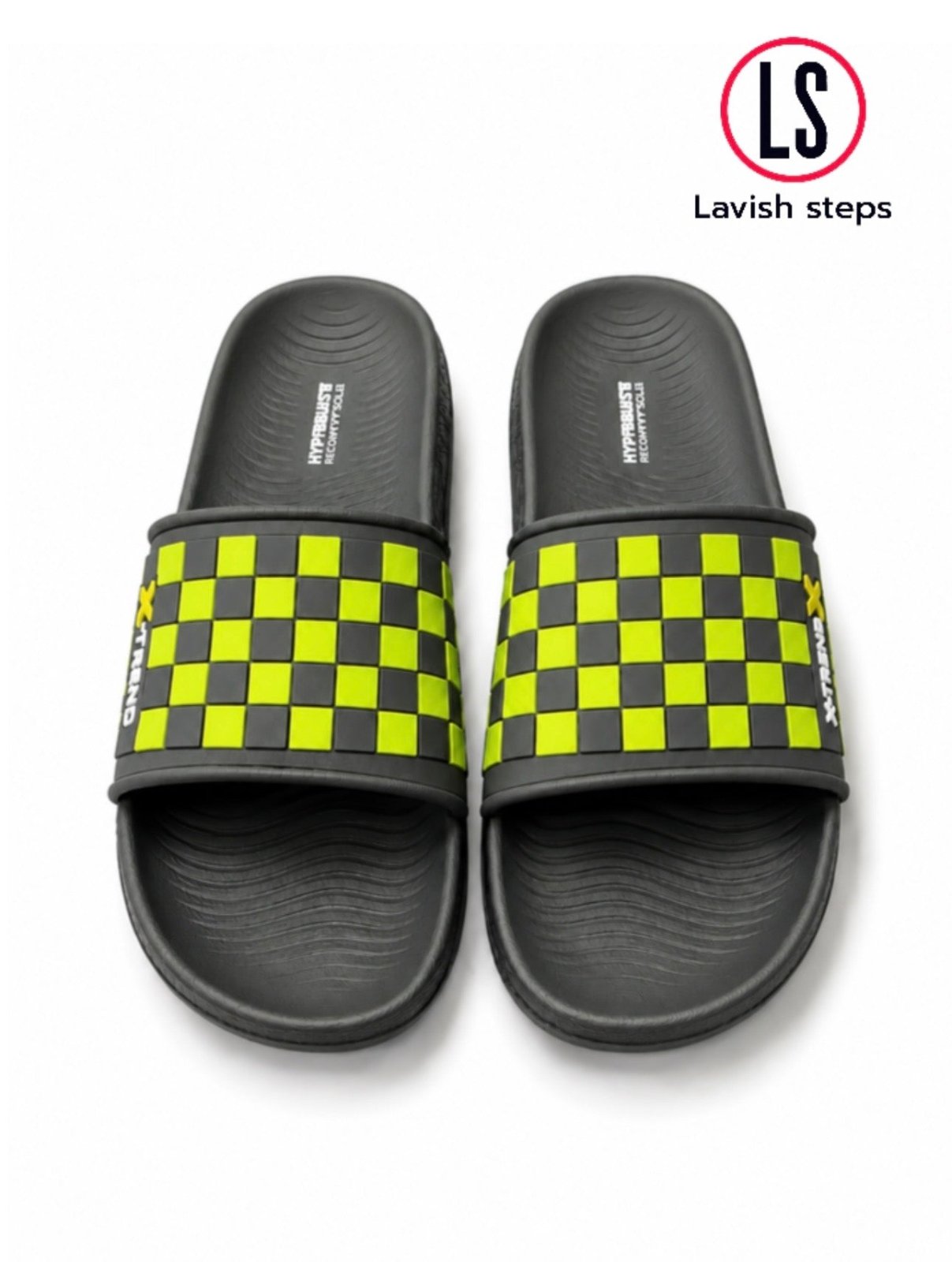 LAVISH ELITE CHECK SLIDES | PREMIUM EXPORT QUALITY | HYPER BURST RECOVERY SOLE “LIMITED EDITION” - Lavish steps