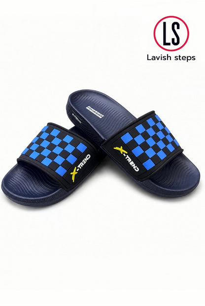 LAVISH ELITE CHECK SLIDES | PREMIUM EXPORT QUALITY | HYPER BURST RECOVERY SOLE “LIMITED EDITION” - Lavish steps