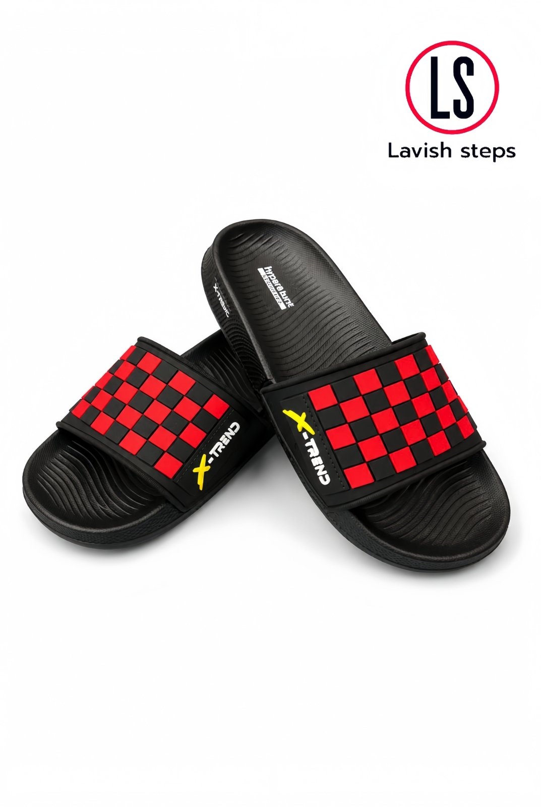 LAVISH ELITE CHECK SLIDES | PREMIUM EXPORT QUALITY | HYPER BURST RECOVERY SOLE “LIMITED EDITION” - Lavish steps