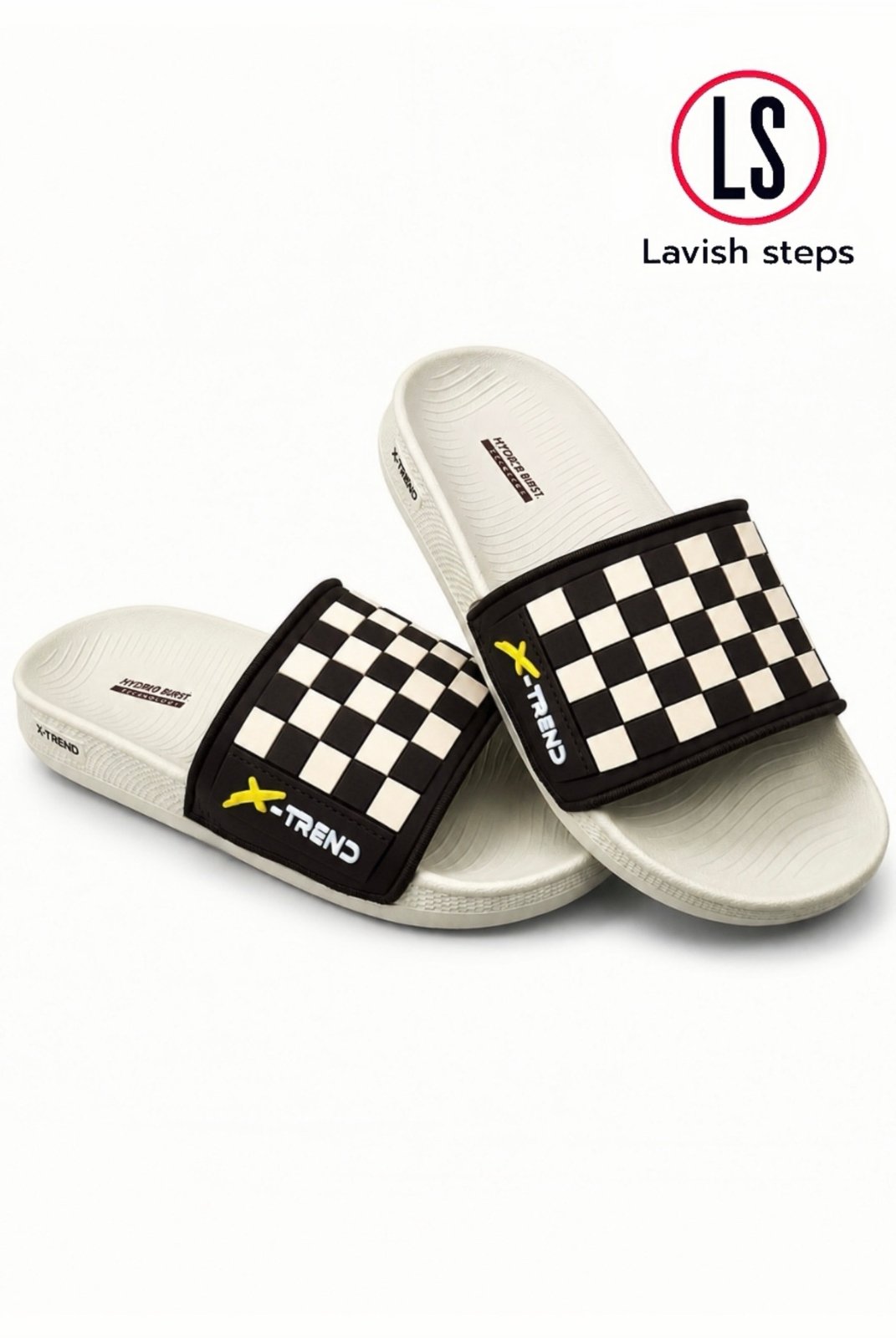 LAVISH ELITE CHECK SLIDES | PREMIUM EXPORT QUALITY | HYPER BURST RECOVERY SOLE “LIMITED EDITION” - Lavish steps