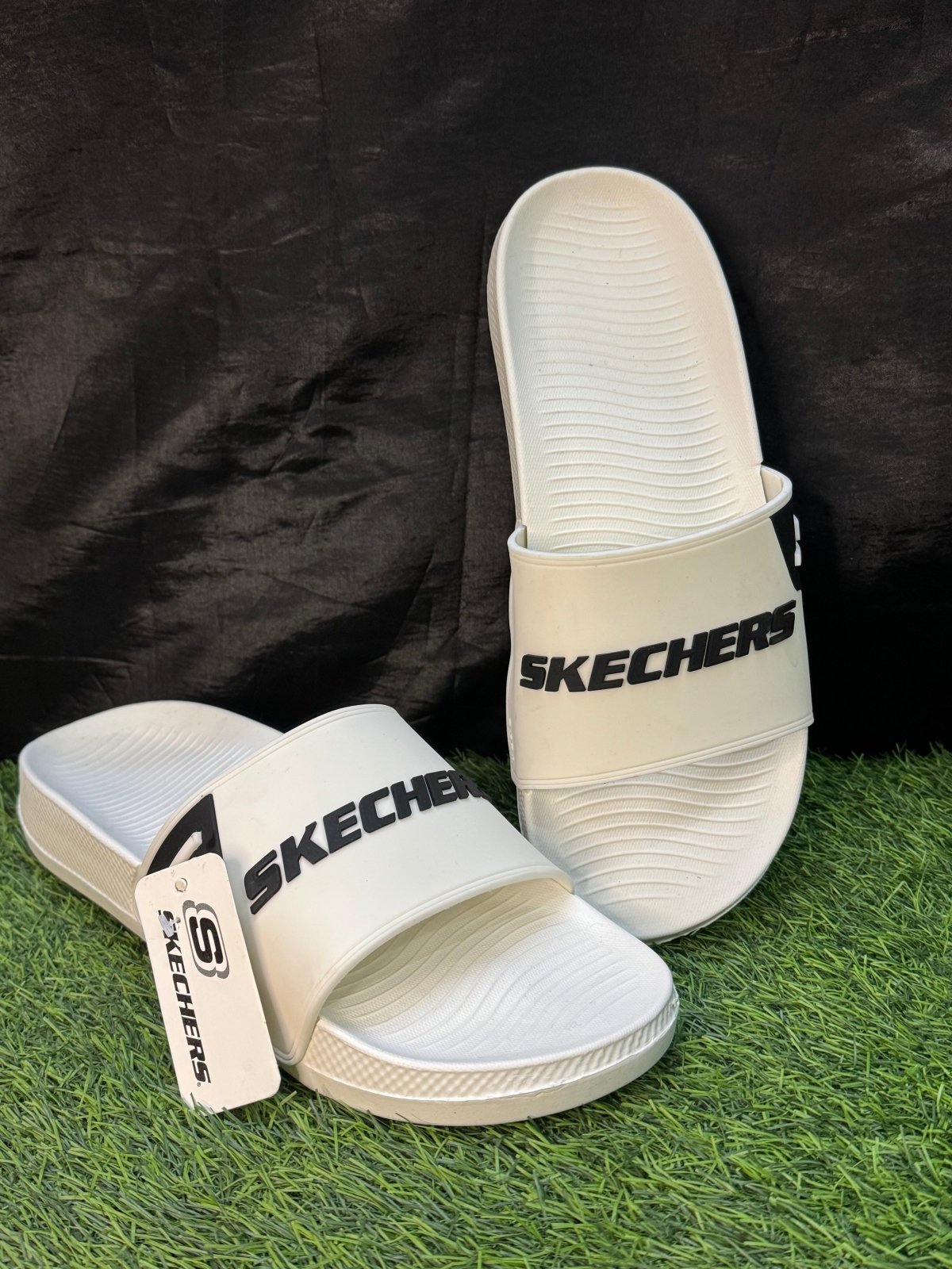 SKECHERS PREMIUM SLIDES | SOFT AND MEDICATED | “SPECIALLY MADE FOR FOOT PAIN RELIEF” - Lavish steps